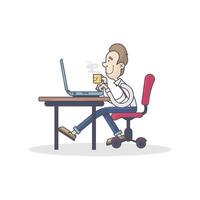 working business man Illustration and Graphics vector