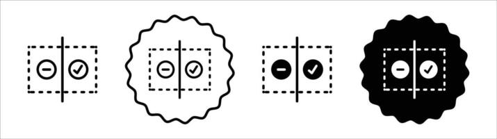 Before after icon set collection. Before after Outline flat Icon. vector