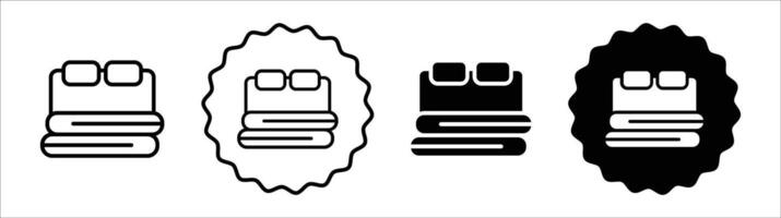 Bedding icon set collection. Bedding Outline flat Icon. vector