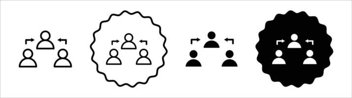 Approach icon set collection. Approach Outline flat Icon. vector
