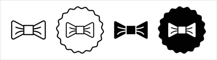 Bow icon set collection. Bow Outline flat Icon. vector