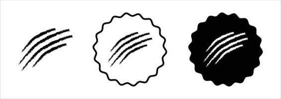 Claws scratches icon set collection. Claws scratches Outline flat Icon. vector