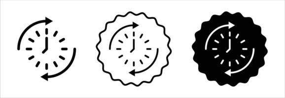 Change or update the date icon set collection. Change or update the date Outline flat Icon. vector