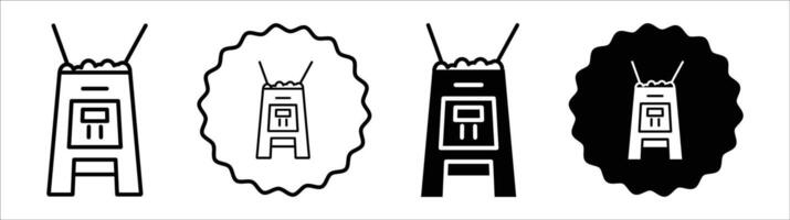 Composter icon set collection. Composter Outline flat Icon. vector