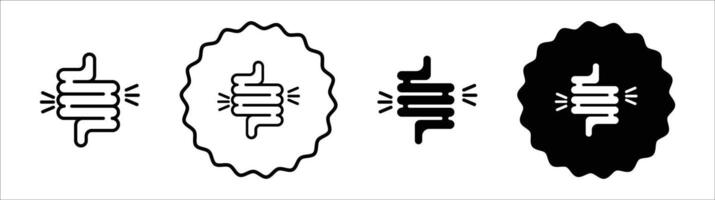 Diarrhea icon set collection. Diarrhea Outline flat Icon. vector