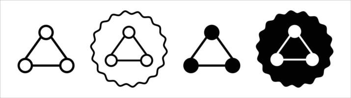 Dependency icon set collection. Dependency Outline flat Icon. vector