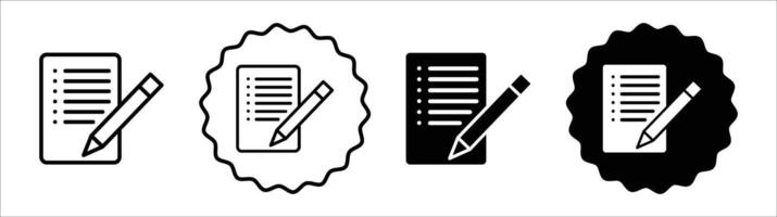 Draft icon set collection. Draft Outline flat Icon. vector