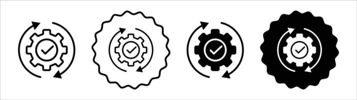 Consistency icon set collection. Consistency Outline flat Icon. vector