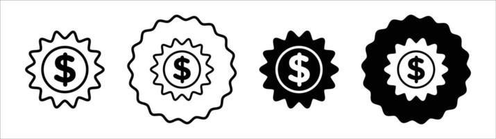 Compensation icon set collection. Compensation Outline flat Icon. vector