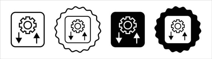 Data Migration icon set collection. Data Migration Outline flat Icon. vector