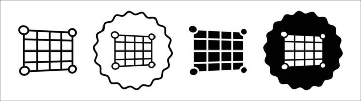 Distort icon set collection. Distort Outline flat Icon. vector