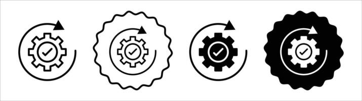 Continuous changes icon set collection. Continuous changes Outline flat Icon. vector