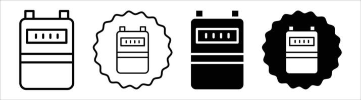 Gas meter icon set collection for web vector