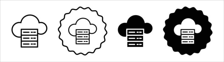 Hosting icon set collection. Hosting Outline flat Icon. vector