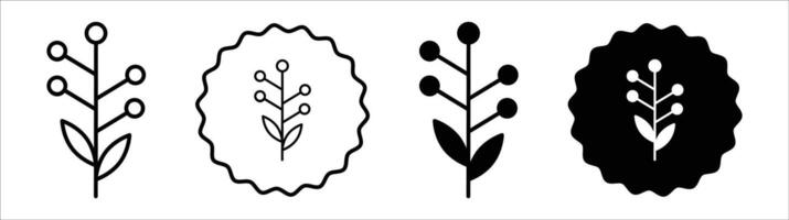 Golden Wattle icon set collection. Golden Wattle Outline flat Icon. vector