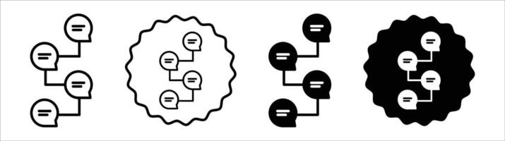 Guidelines icon set collection. Guidelines Outline flat Icon. vector