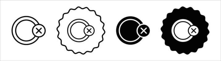 Ignore icon set collection. Ignore Outline flat Icon. vector