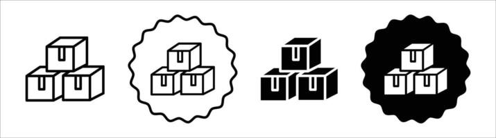 Inventory control icon set collection for web vector