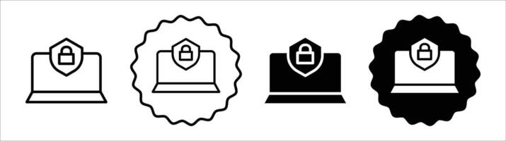 IOT security tools icon set collection. IOT security tools Outline flat Icon. vector