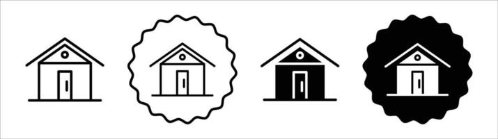Modular house icon set collection for web vector