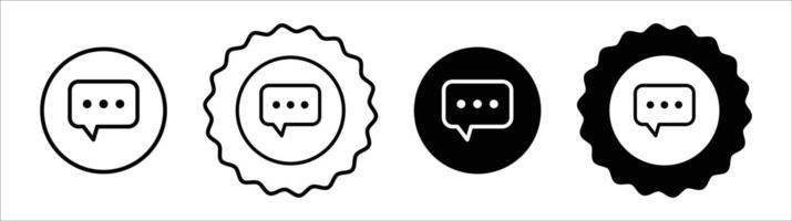Messaging icon set collection. Messaging Outline flat Icon. vector