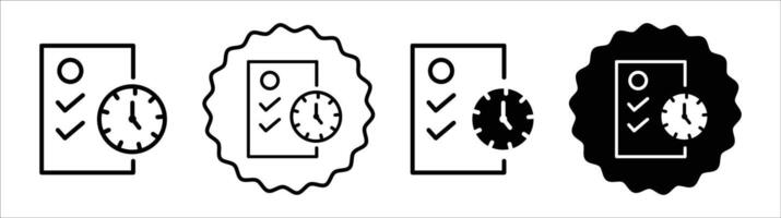 Long term planning icon set collection. Long term planning Outline flat Icon. vector