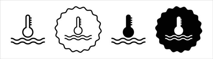 Liquid temperature icon set collection for web vector