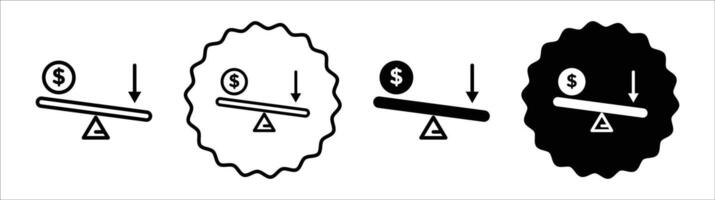 Leverage icon set collection. Leverage Outline flat Icon. vector