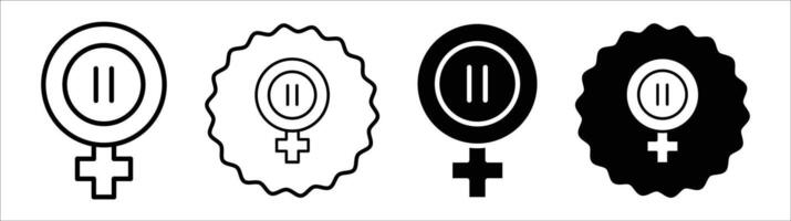 Menopause icon set collection. Menopause Outline flat Icon. vector