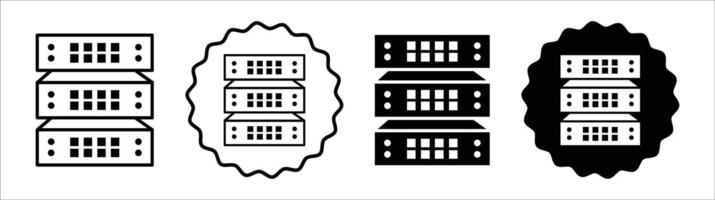 Network switch icon set collection. Network switch Outline flat Icon. vector