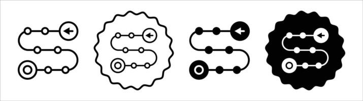 project development road mapping icon set collection. road mappingOutline flat Icon. vector