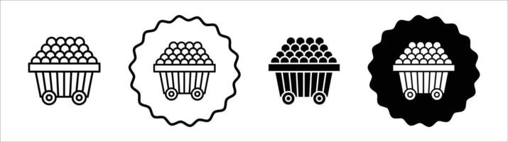 Raw material icon set collection. Raw material Outline flat Icon. vector