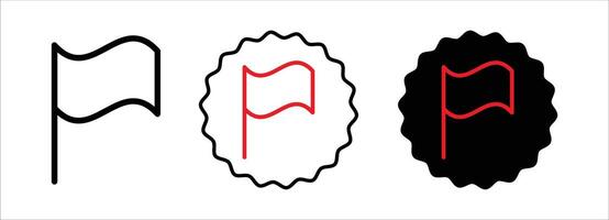 Report flag icon set collection for web vector