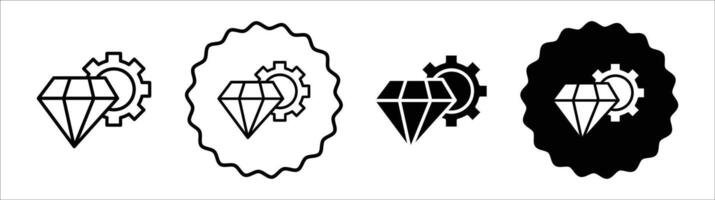 Operational excellence icon set collection. Operational excellence Outline flat Icon. vector