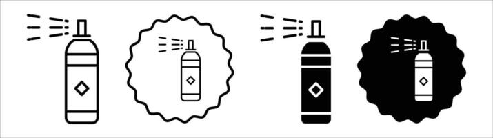 Paint aerosol can icon set collection for web vector