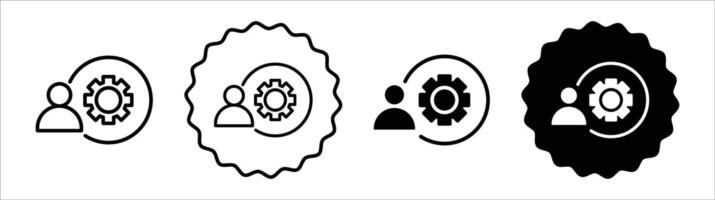 Resource icon set collection. Resource Outline flat Icon. vector