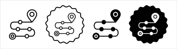 Roadmap icon set vector