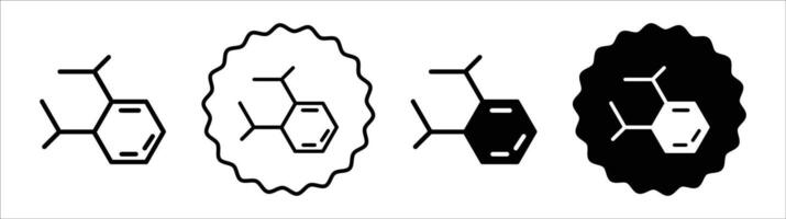 Phthalate free icon set collection. Phthalate free Outline flat Icon. vector