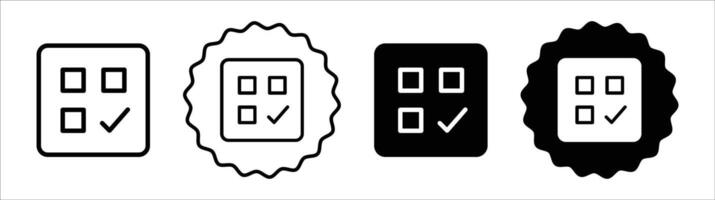 Select all icon set collection. Select all Outline flat Icon. vector