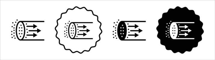 Suction process icon set collection. Suction process Outline flat Icon. vector