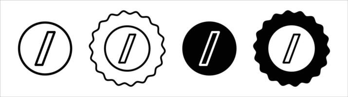 Slash icon set collection. Slash Outline flat Icon. vector