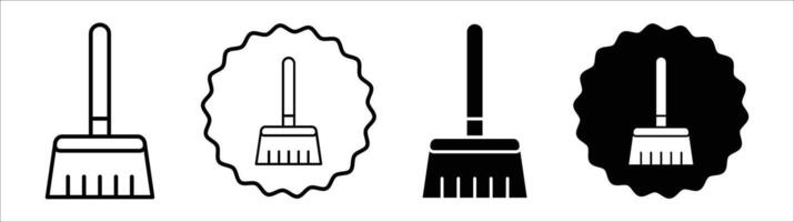 Sweeping icon set collection. Sweeping Outline flat Icon. vector