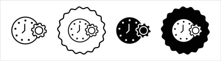 Time frame concept icon set collection. Time frame concept Outline flat Icon. vector