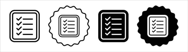 Table of contents icon set collection. Table of contents Outline flat Icon. vector