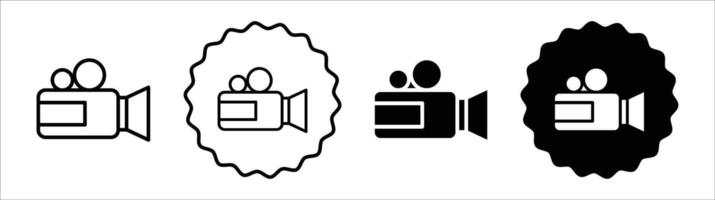 camera icon set vector