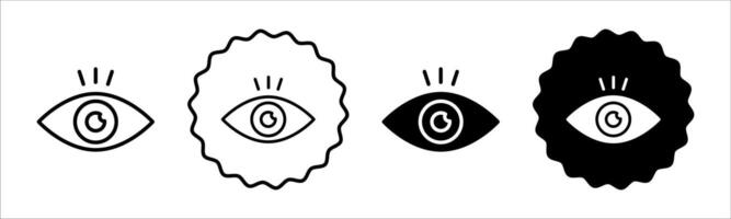 Visible icon set collection. Visible Outline flat Icon. vector