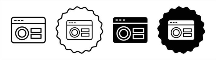 User interface icon set collection. User interface Outline flat Icon. vector