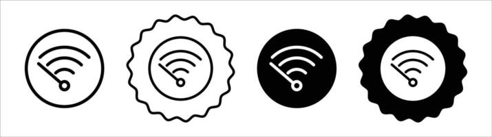 Wifi speed icon set collection. Wifi speed Outline flat Icon. vector