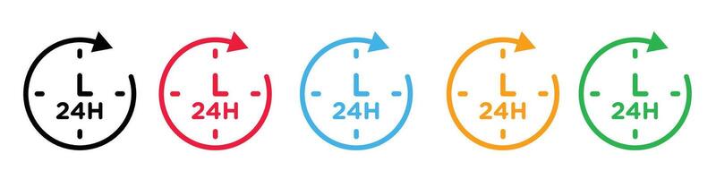 Round-the-Clock Customer Support and Delivery Service Icon vector