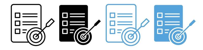 Icon symbolizing the achievement of set goals and the completion of objectives vector